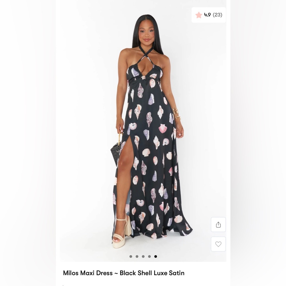 Show Me Your MuMu Milo’s Black Shell Print Maxi Dress